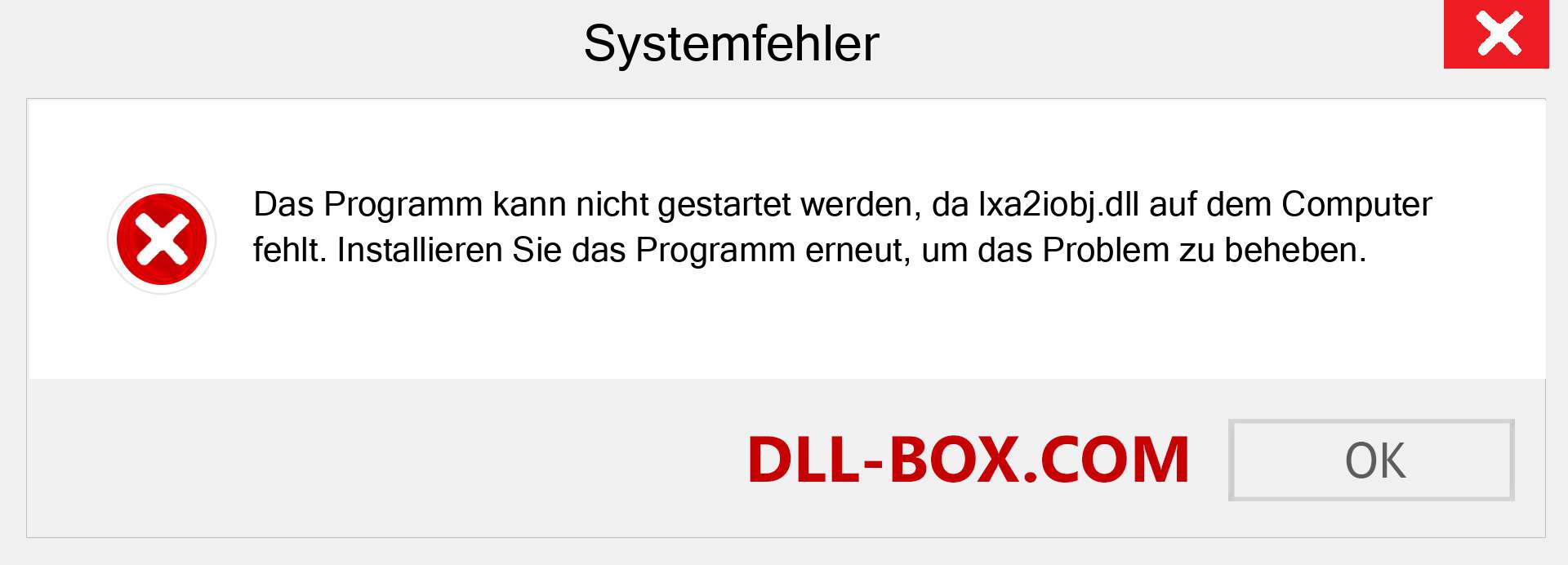 lxa2iobj.dll-Datei fehlt?. Download für Windows 7, 8, 10 - Fix lxa2iobj dll Missing Error unter Windows, Fotos, Bildern